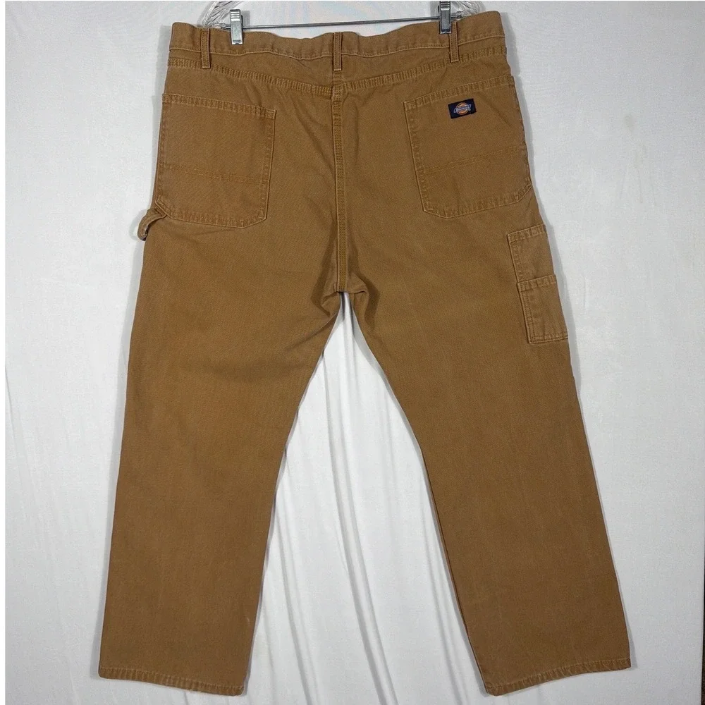 Vtg Dickies Duck Canvas Carpenter Pants 40x30 Brown Relaxed Fit Workwear Utility
